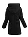4How Womens Faux Fur Lined Parka Coats Outdoor Winter Hooded Long Jacket Black Army Green US 6-14