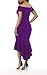 ONLYSHE Womens Sexy Off Shoulder Bardot Lace Evening Gown Fishtail Maxi Dress Purple Large