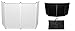 Rockville DJ Event Facade Light Weight Metal Frame Booth w/Black+White Scrim+Bag