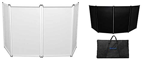 Rockville DJ Event Facade Light Weight Metal Frame Booth w/Black+White Scrim+Bag