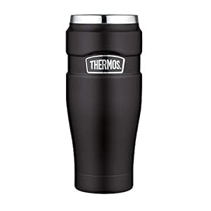 THERMOS 4002.232.047 Coffee-to-Go Thermosbeker, Roestvrij Staal, 0,47 L, Mat Zwart