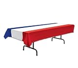 Patriotic Tablecover (Red, White, Blue) Party Accessory (1 Count) (1/pkg) Pkg/12