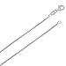 Solid 925 Sterling Silver 1.2mm Round Box Chain Necklace Made in Italy + Microfiber Jewelry Polishing Cloth