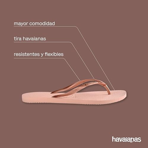 Havaianas slim, sandálias femininas, ballet rose, 39/40