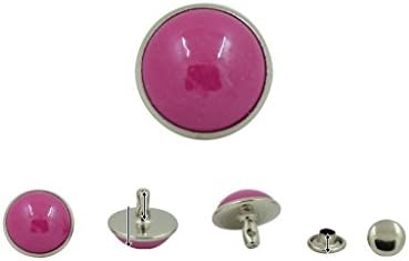 20 pcs. Shocking Pink Pearl Rivet Studs Buttons Leathercraft Decorations 12 mm.