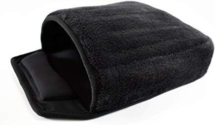 2019 BLACK X - USB Heated Mouse Pad Mouse Hand Warmer with Padded Wristguard - Black Color - 3' USB Heating Cord