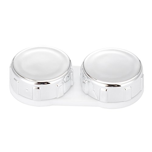 Contact Lens Box, Mini Simple Contact Lens Holder Eye Care Lenses Container Case Portable Mirror Tweezer Travel Kit Box (White) - Thumbnail 6