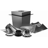 M&amp;G Duravent Inc DuraVent DuraPlus 6 in. Dia. x 17 in. L Galvanized Steel Vertical Installation Kit - Case of: 1;