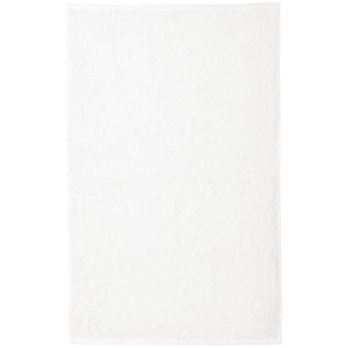 Amazon Basics Cotton Hand Towel, 12-Pack, White, 26" x16"