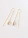 Minimal White Simulated Howlite Stone Threader Earrings