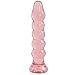 Doc Johnson Crystal Jellies - Ribbed Dildo/Anal Plug - For Beginners - Pink