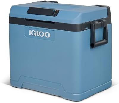 Nevera térmica pasiva IP42 de 42 l, Caja térmica Azul Hielo, Caja de Hielo para Camping y Ocio, Festivales y Eventos, Vida Cotidiana y Ocupacional