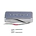 FLEOR Alnico 5 Single Coil Pickup Soap Bar Pickups Chrome P90 Neck & Bridge Pickup Set