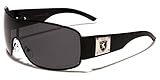 Premium Polarized Men's Shield Retro Aviator Sunglasses