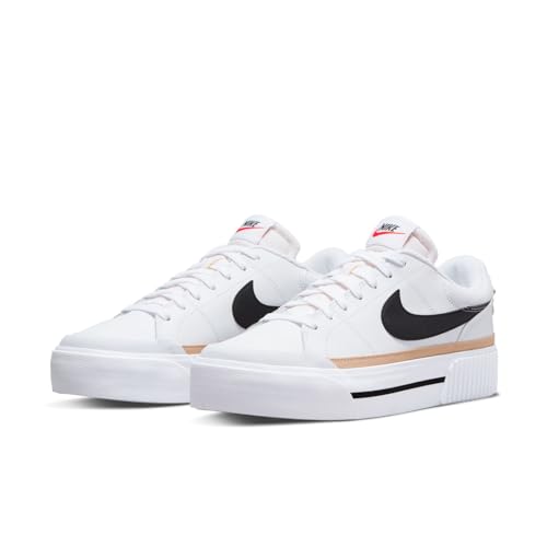 NIKE Women's Sneaker, White Black Hemp Team Orange, 6.5 AU - Image 8