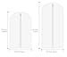 AOFUL Garment Cover Bag, Translucent PEVA Clothes Covers Organizer Storage Pack of 10 (8 Medium + 2 Large)