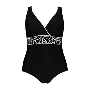 Ulla Popken Große Größen Badeanzug Giraffe Einsatz dames badpak