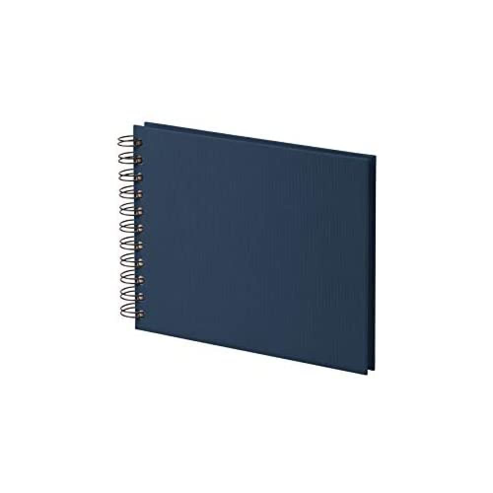 Rössler Papier 1329452901 - S.O.H.O. Wire-O fotoalbum 195 x 145 mm, 40 gebroken witte pagina's, marine, 1 stuk