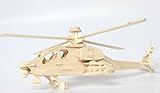 Kaden G-P 3D Jigsaw Woodcraft DIY Assembly Construction Model Plane aircraft airplane Puzzle Kit Wooden Handcraft Educational Products Wooden Art jigsaw puzzle toys for children diy handmade wooden (Four Leaf helicopter)