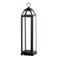 Zings & Thingz 57072814 Lean & Sleek Extra Large Lantern, Black