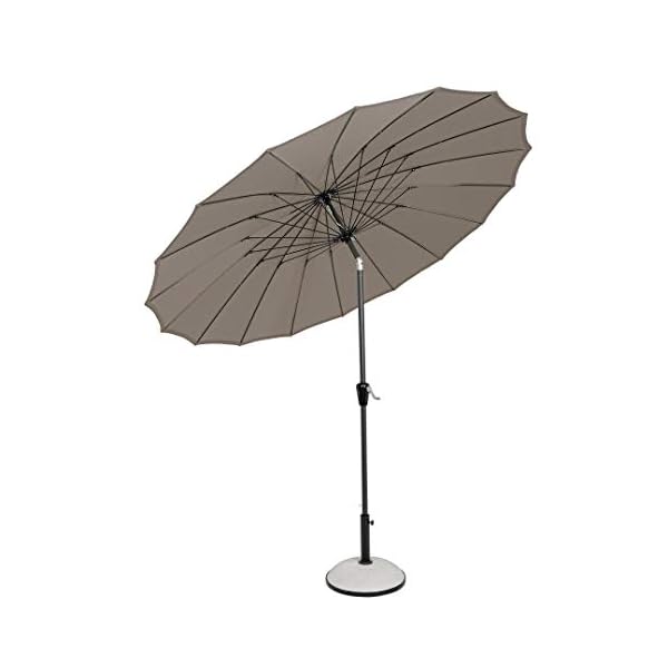 Atlanta Sonnenschirm cm 270x h240 mit anthrazit / taubengrauer Fuge – Bild 3