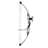 55 Lb 27-29'' Draw Length Compound Bow with Cable Guard, Sight and Arrow Rest (Autumn Camo)