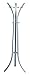 King's Brand Furniture-Laporte 9-Hook Freestanding Metal Coat & Hat Rack Stand, Silver