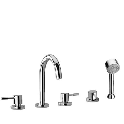 J16 Bath Series Two Lever Handle Roman Tub Faucet And Hand Shower