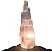 Selenite Skyscraper by CuartoAstral (Medium) Healing Stone Activated by Reconnective Energies - Cleansed by Exposure to Healing Frequencies - Harmonizer - Protection - Peace - LED Bulb and White Cord