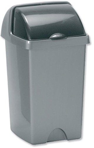 Addis 48 Litre Roll Top Bin, Metallic