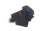 Prudance 50pcs Waterproof T Tag Plant Markers - Premium Nursery Garden Labels - Eco Friendly - Black
