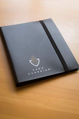 Card Guardian - 9 Pocket Black Trading Card Album 360 Side Loading Pocket Binder for Trading Card Games TCG