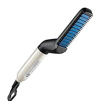 Electric Comb for Men, LARMHOI Hair and Beard Straightening Styler Brush with Side Hair Detangling, Curly Hair Straightening, Hair Straightening Comb for Men Hair Styling