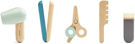wooden toy hairdressing set