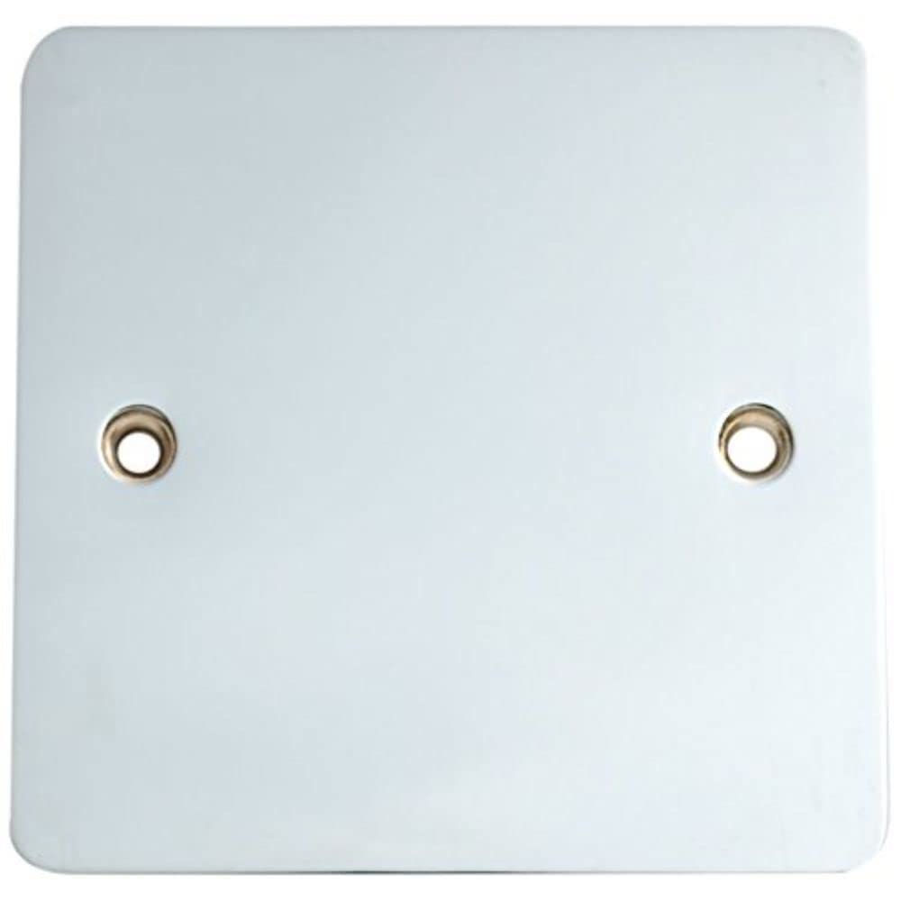 Merriway BH02977 Blank Plate Flat Single Bright Chrome Plated -1 Pcs