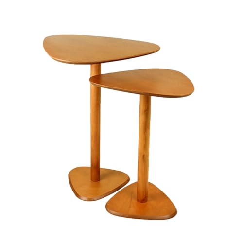 Conjunto Mesa Lateral Monopé de Madeira Tampo Paleta Mel - Florida