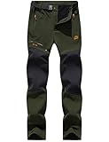 BenBoy Men’s Outdoor Waterproof Windproof Fleece Cargo Snow Ski Hiking Pants