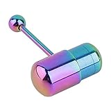 Vibrating Tongue Ring Stainless Steel Body Jewelry Piercing Barbell 1 Piece