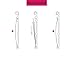AKOAK Vertical Style Aluminum Alloy Metal ID Badge Holder ID Card Holder/w White Elastic Adjustable Neck Lanyard（Silver）