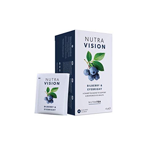 NutraVision - Sanfter Tee gegen müde Augen - Augenpflege-Tee mit Grüner Tee, Heidelbeere, Augentrost, orangene Paprika…