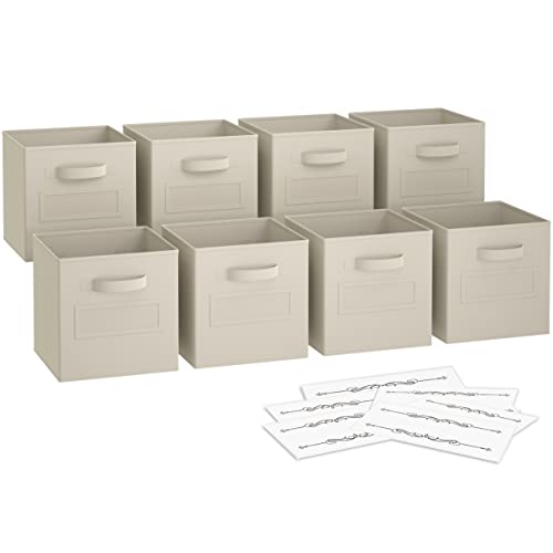 Cube Storage Baskets For Organizing 11 Inch Set of 8 HeavyDuty