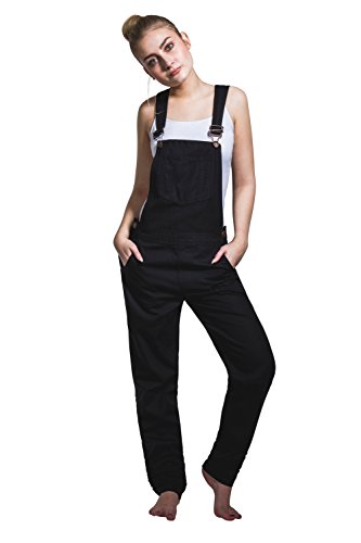 Amanda Carrot Fit Dungarees - Black 