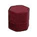 Koyal Wholesale Hexagon Velvet Wedding Ring Box, 1 Slot Velvet Ring Box Holder, Wedding Ring Boxes for Ceremony, Proposal, Engagement, Ring Bearer, Burgundy
