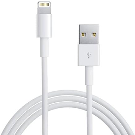 Apple Lightning to USB cable - New 8 Pin Cord for Your iPhone 6, 6+, 5, 5s, 5c, iPad 4, 5, Mini, Air, iPod Nano 7th gen - Supports iOS8 - Fast Charge and Sync Data - Car or Home - Lifetime No-Hassle, Free Replacement Guarantee - 3ft(1m) White