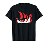 Denmark Viking Ship Shirt Danish Flag Dragon Boat T-Shirt