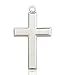 Heartland Store Classic High Polish Cross Sterling Silver Pendant for Men - Pendant Only| USA Made