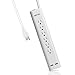 BESTEK 6-Outlet Surge Protector 6 Feet Cord with Dual 2.1A Total USB Ports, 245 Joule