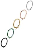 FIBO STEEL 16G 2-5PCS Stainless Steel Septum Piercing Nose Ring Hoop Earring Piercing