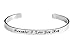 Kendasun Jewelry Remember Mom I Love You Inspirational Bracelet Cuff Bangle for Mother (Silver tone - front inscription)