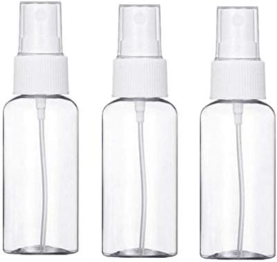youbeautify 3 Pcs Transparent Travel Bottles 50ml Empty PS Plastic Airless Vacuum Pump Press Bottle Dispenser Bottles Plastics Column Foam Pump Dispenser Reusable Empty Bottles